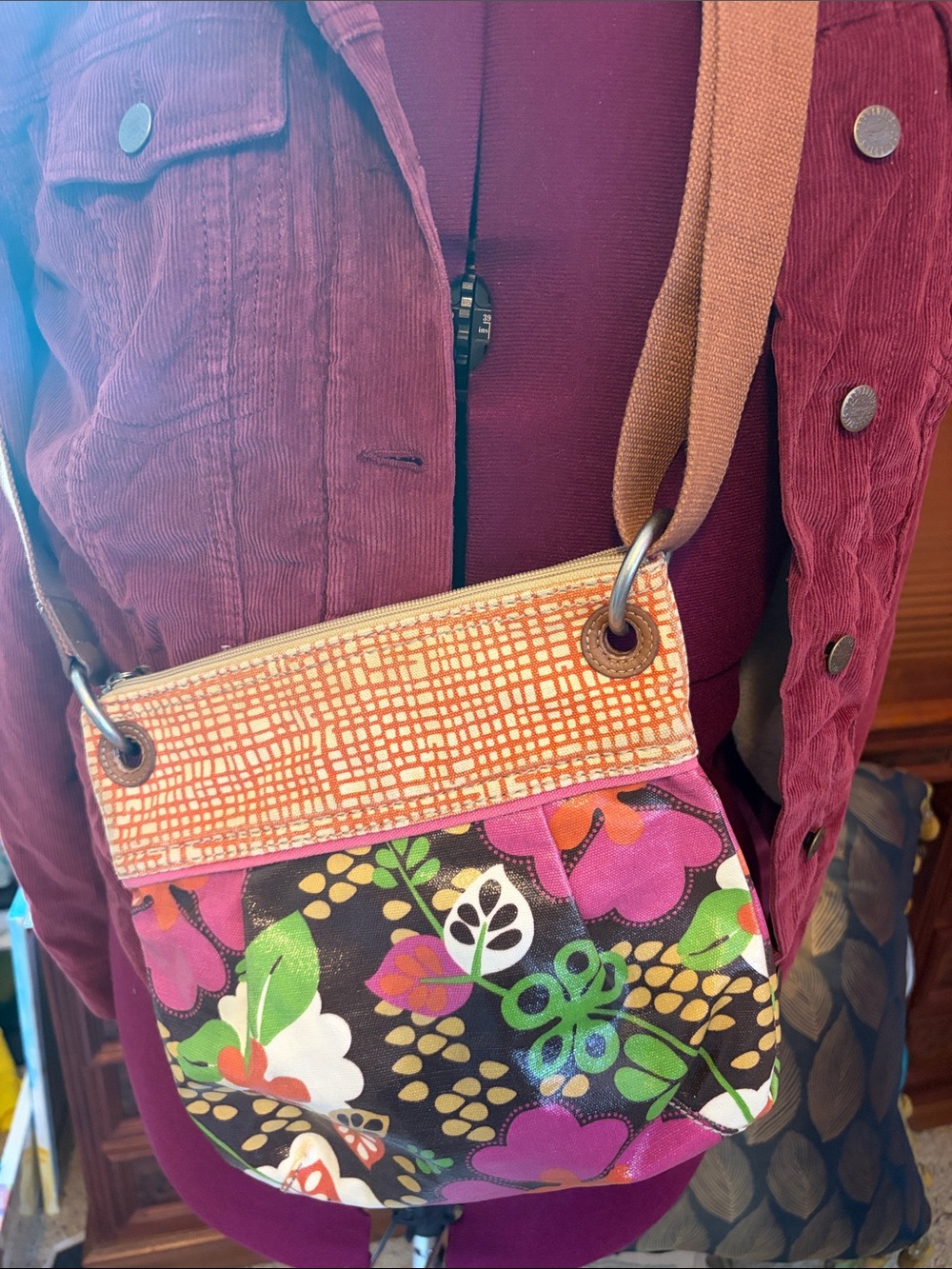 Fossil Women's Floral Crossbody Bag in Multi-Color